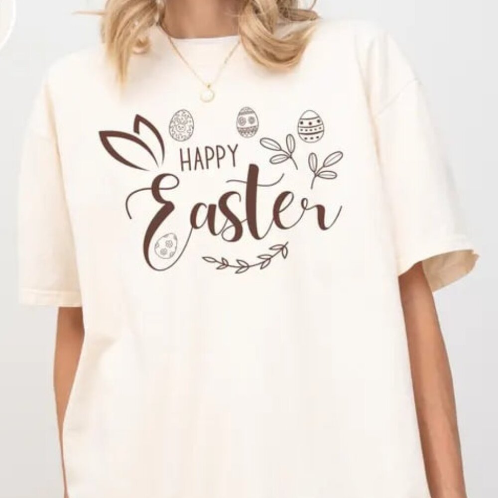 Graphic Easter Bunny Tshirt, Happy Easter Tee, Spring Graphic Shirt